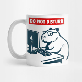 Do Not Disturb Capybara Laptop Tee Mug