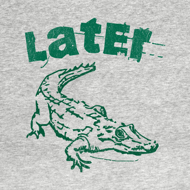 Later Alligator – Distressed Retro Reptile Graphic by DonWillisJrArt