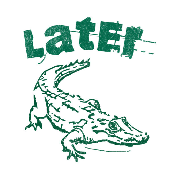 Later Alligator – Distressed Retro Reptile Graphic by DonWillisJrArt