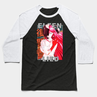 Lucy – Elfen Lied Retro Style Vector Baseball T-Shirt