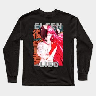 Lucy – Elfen Lied Retro Style Vector Long Sleeve T-Shirt