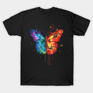 Color Splash Butterfly T-Shirt