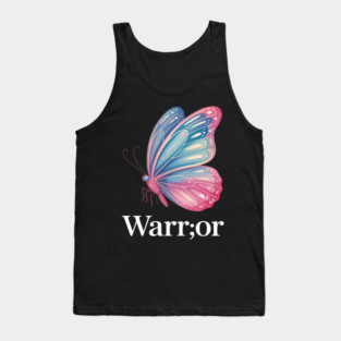 Butterfly Semicolon Warrior Suicide Prevention Awareness Tank Top