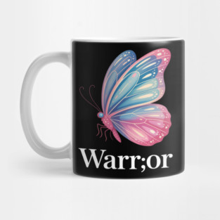 Butterfly Semicolon Warrior Suicide Prevention Awareness Mug