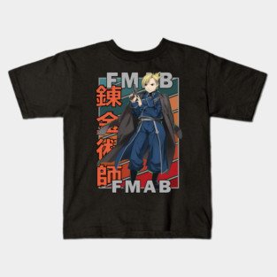 Riza Hawkeye – Retro Anime Style Sharpshooter Lieutenant Kids T-Shirt