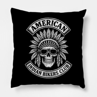 Vintage Retro American Motorcycle Indian For Old Biker Pillow