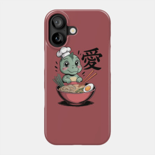 Dinosaur Ramen Noodles Japanese Kawaii Anime Phone Case