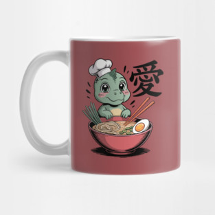 Dinosaur Ramen Noodles Japanese Kawaii Anime Mug