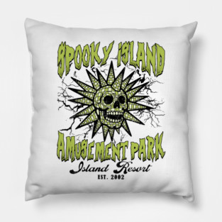 Retro Spooky Island Spooky Island Summerween 90s Pillow