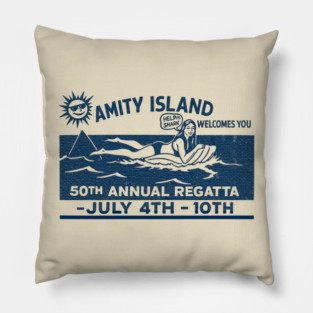 Amity Island 50th Regatta – Just Keep Swimming Pillow