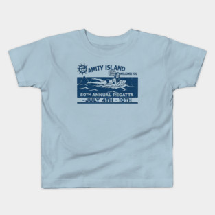 Amity Island 50th Regatta – Just Keep Swimming Kids T-Shirt