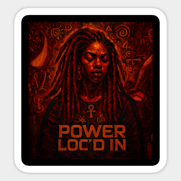 Power Loc'd In Sticker by Roots In Royalty
