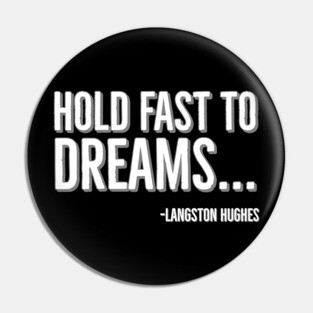 Hold Fast To Dreams, Langston Hughes, Black History, Quote Pin