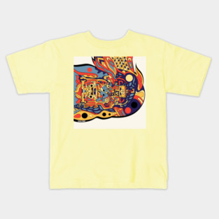 senior pakal mexican time and space traveler ecopop ship design art Kids T-Shirt