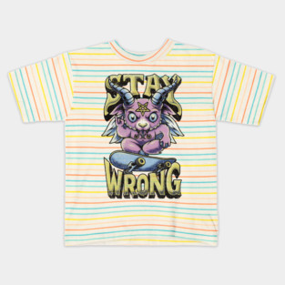 Cute Baphomet Skater Demon Kids T-Shirt