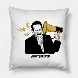 Jimmy Dore Bullhorn Logo - Gold Pillow