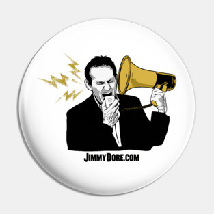 Jimmy Dore Bullhorn Logo - Gold Pin