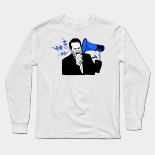 Jimmy Dore Bullhorn Logo - Blue Long Sleeve T-Shirt