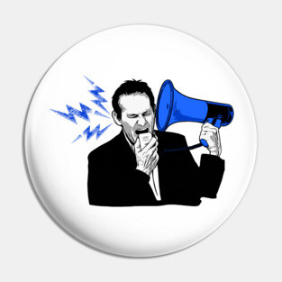 Jimmy Dore Bullhorn Logo - Blue Pin