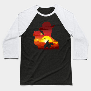 Arthur Morgan SunSet Silhouette Baseball T-Shirt