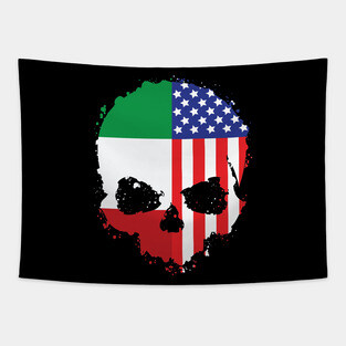 Italian American Pride Skull Tapestry