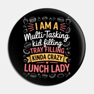 Lunch Cafeteria Worker Lady Cook Lunch Lady Pin