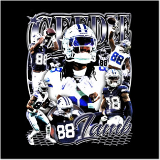 Ceedee Lamb Dallas Collage Posters and Art