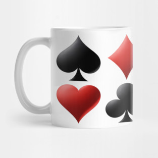 CLUBS HEARTS SPADES DIAMONDS PLAYING CARD SUITS POKER Mug