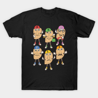 Silly Pierogi Gang Funny Eastern Europe Food Characters T-Shirt