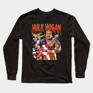 Hulk Hogan Collage Long Sleeve T-Shirt