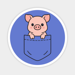 Cute Baby Piglet Pocket Pal Funny Pig Farm Animal Magnet