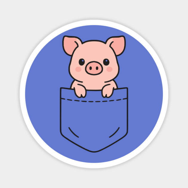 Cute Baby Piglet Pocket Pal Funny Pig Farm Animal Magnet by Yesteeyear