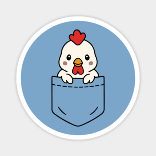Funny Chicken Pocket Pal Cute Chicken Farm Animal Magnet