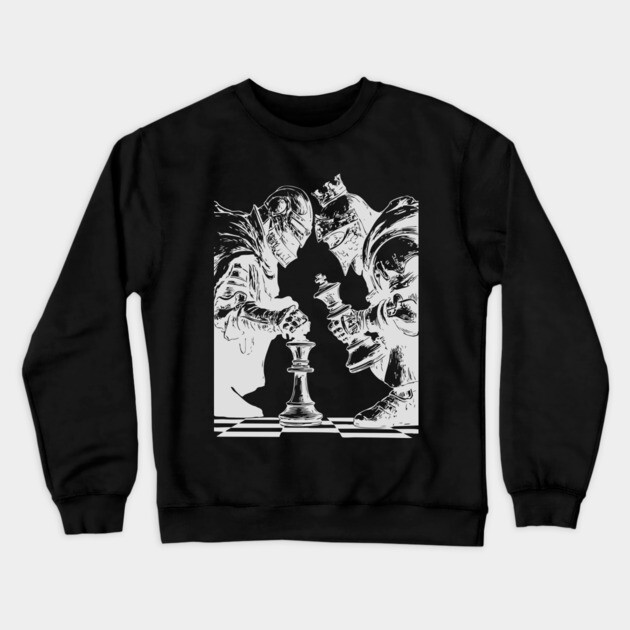 Chess Knight in Real Fight - Concept Art for Chess Lovers Crewneck Sweatshirt by TuncGK