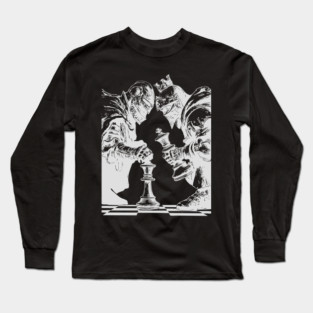 Chess Knight in Real Fight - Concept Art for Chess Lovers Long Sleeve T-Shirt