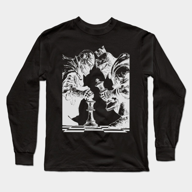 Chess Knight in Real Fight - Concept Art for Chess Lovers Long Sleeve T-Shirt by TuncGK