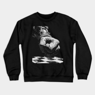 Punching the Board - Aggressive Chess Player Crewneck Sweatshirt