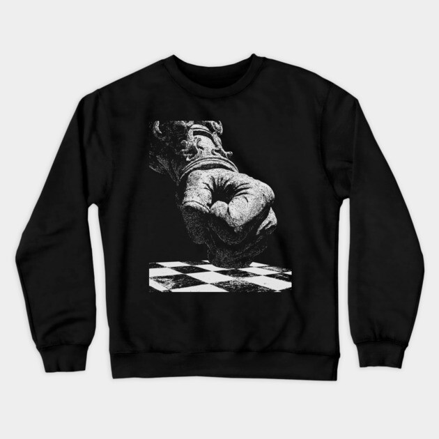 Punching the Board - Aggressive Chess Player Crewneck Sweatshirt by TuncGK