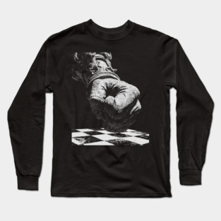 Punching the Board - Aggressive Chess Player Long Sleeve T-Shirt