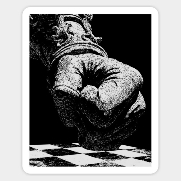 Punching the Board - Aggressive Chess Player Magnet by TuncGK