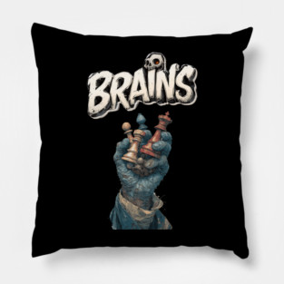 Zombie Wants to Play Chess - Halloween Special for Chess Lovers Pillow