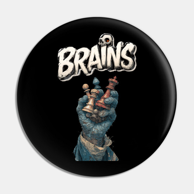 Zombie Wants to Play Chess - Halloween Special for Chess Lovers Pin by TuncGK