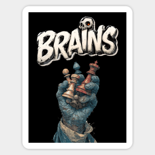 Zombie Wants to Play Chess - Halloween Special for Chess Lovers Magnet by TuncGK