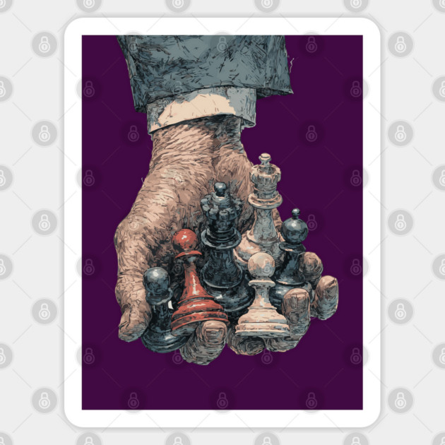 Wanna Play? - Concept Art for Chess Lovers Sticker by TuncGK