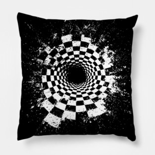 Chess Crack - Concept Art - Experimental Op Art Pillow