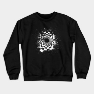 Chess Crack - Concept Art - Experimental Op Art Crewneck Sweatshirt