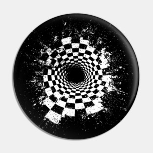 Chess Crack - Concept Art - Experimental Op Art Pin