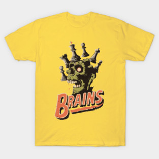 Zombie Chess Player Needs Brains! - Pop Art Halloween Gift T-Shirt