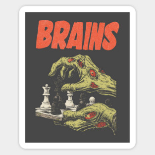 Scary & Cool for Chess Halloween - Comic Book Style Zombie Sticker