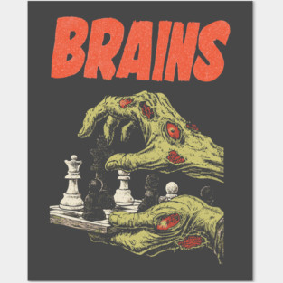 Scary & Cool for Chess Halloween - Comic Book Style Zombie Posters and Art